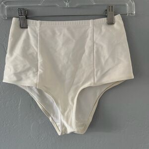 American Apparel High Waisted Swim Bikini Bottom White Women's Medium